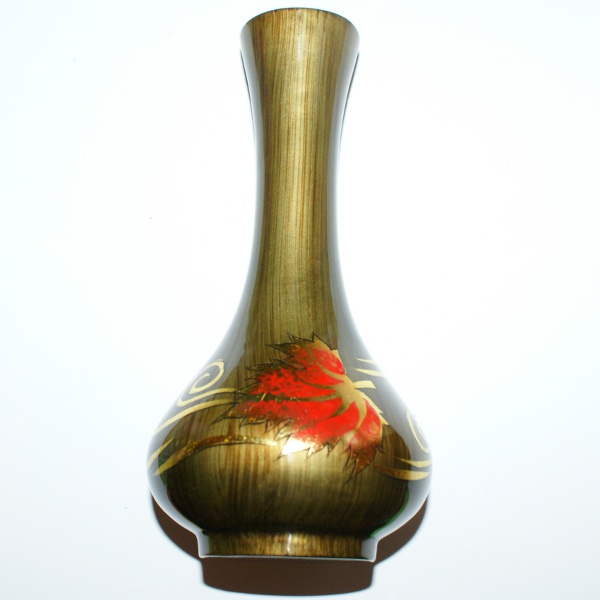 Vase bois laqué
