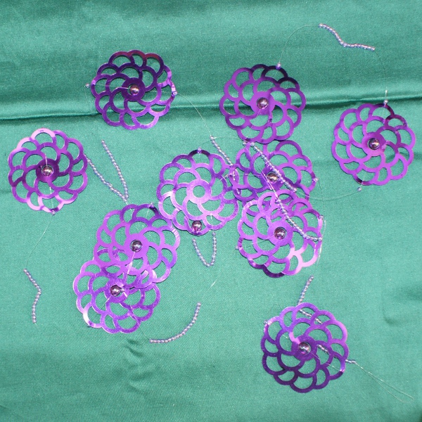 Guirlande sequins violette
