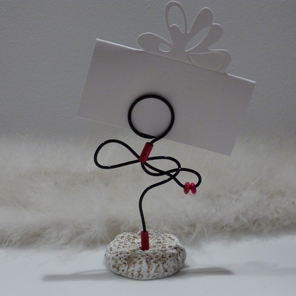 Porte-photo perles rose