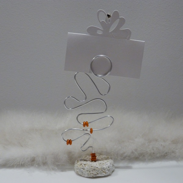 Porte-photo perles orange