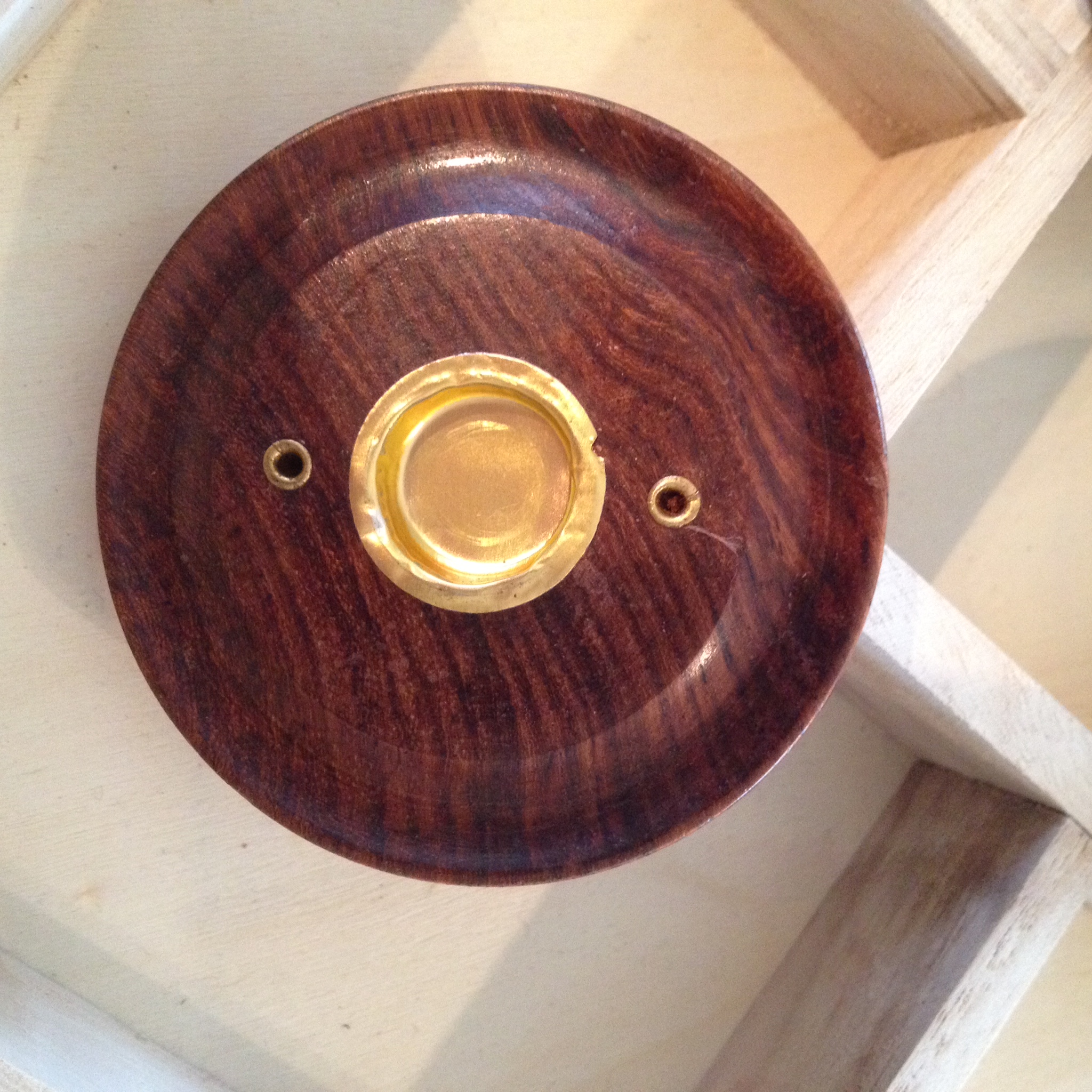 Porte-encens bois rond